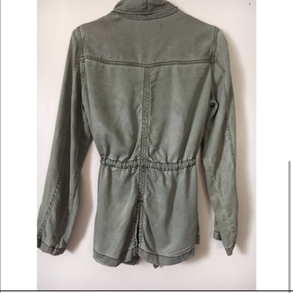 Max Jeans Olive Green Utility Drawstring Jacket M - Picture 4 of 4